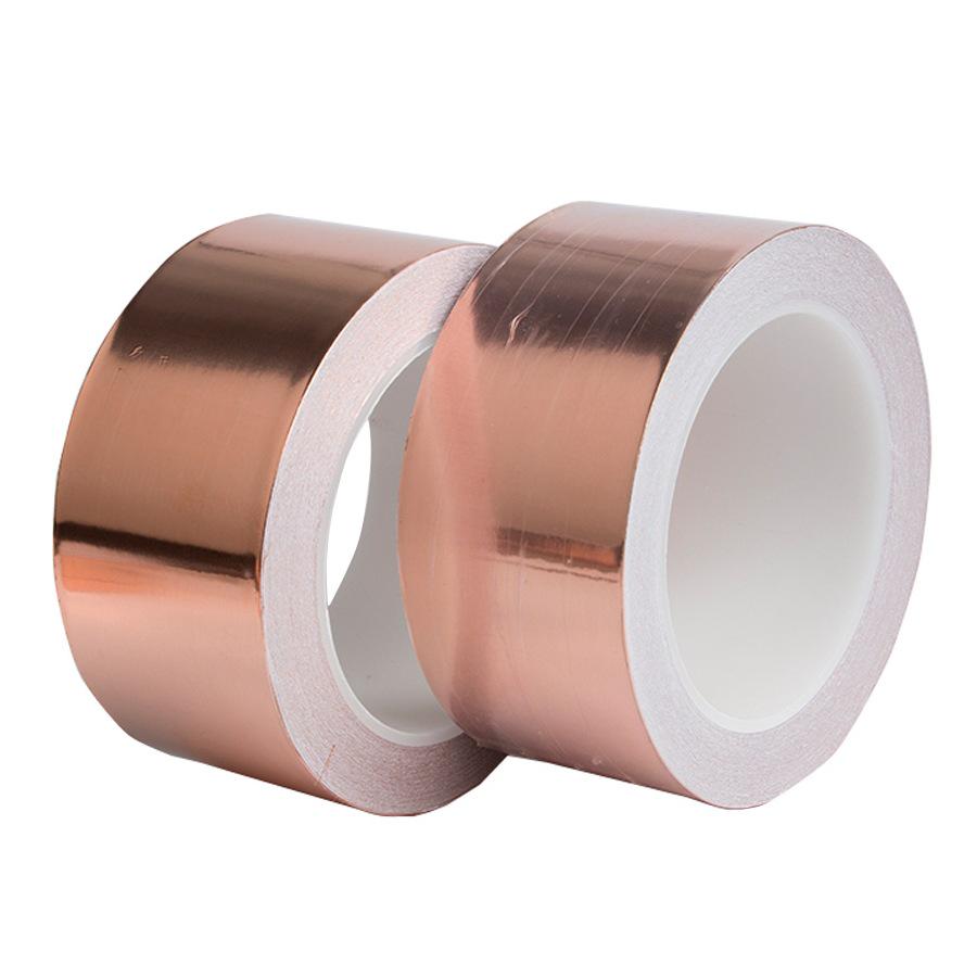 Ultra-Thin High Viscosity Pure Copper Foil Tape - 0.06mm for Signal Enhancement and Shielding
