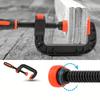 2pcs Industrial C-Clamp with Nylon Pads Heavy Duty Woodworking Fast Clamp for Welding DIY Assembly