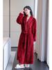 Comfortable Flannel Bathrobe: Thick Long Robe for Women & Couples In Autumn/Winter