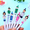 Cartoon Character Nurse Doctor Writing Gel Pens Medical Press Ballpoint Pen With Clip Hospital Office Supplies Writing Pen Gift