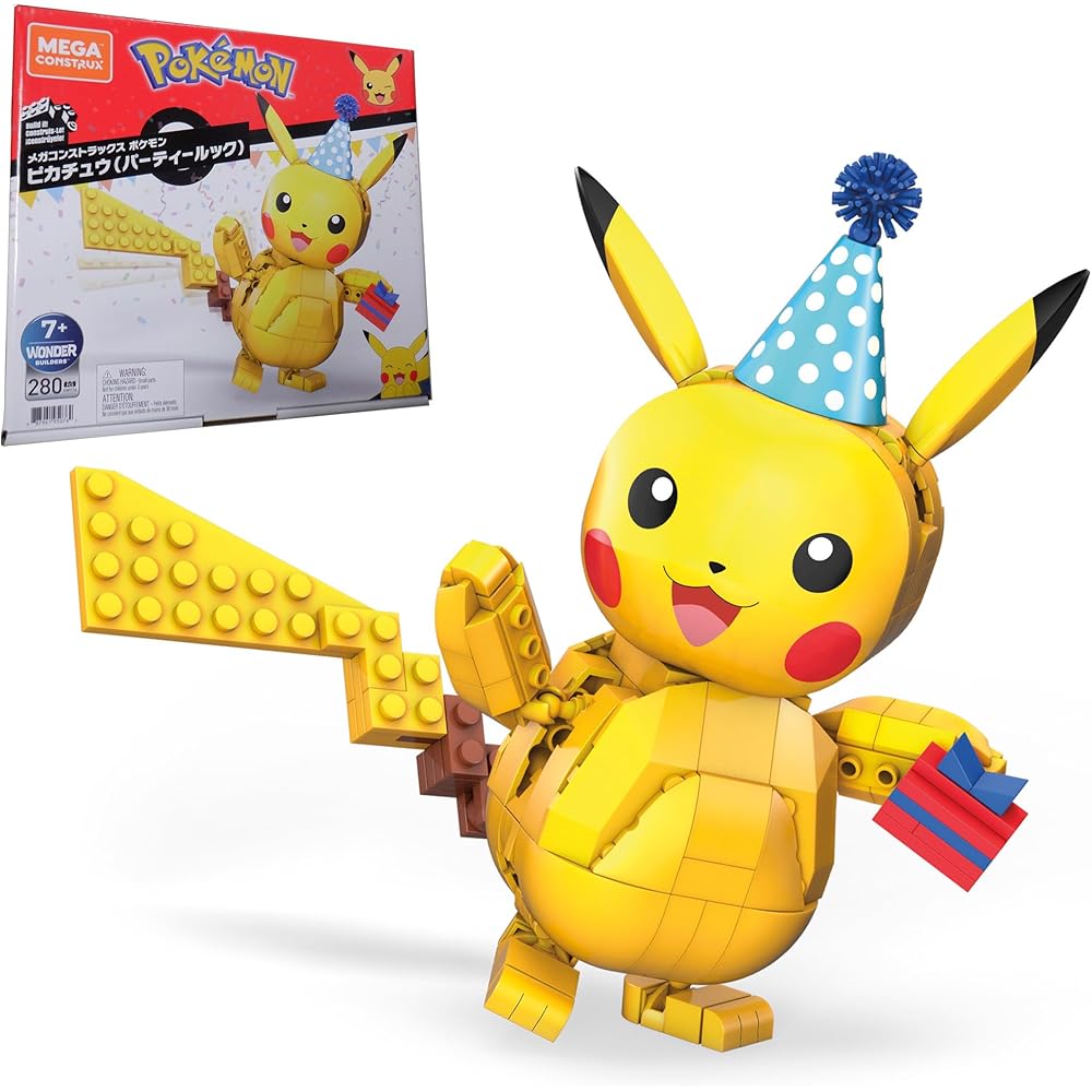 Mega Construx Pokemon Pikachu Party Look Building Set 280 Pieces Age 7+