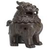 Ceramic Suanni Beast Coil Incense Burner with Lid - Antique Style Ornament for Home