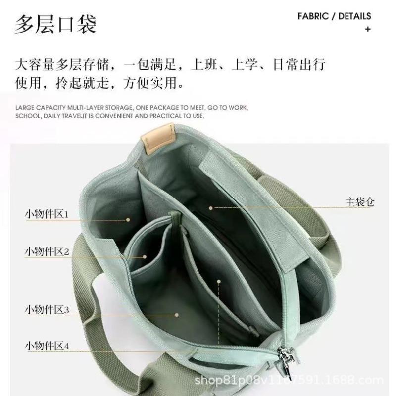 New versatile women's canvas tote bag large capacity shoulder portable environmentally friendly shopping bag leisure art canvas bag