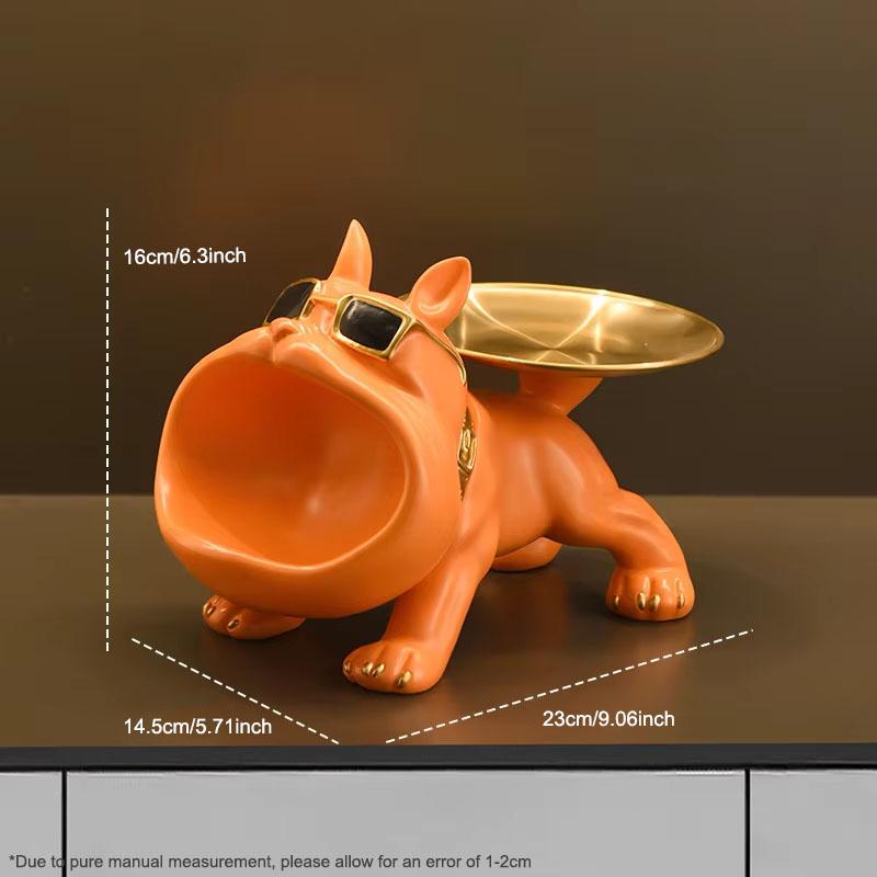 

Home Decoration Handsome Bulldog Statue Dog Statue Tray Series Multi Functional Storage Home Decoration Gift for Friends