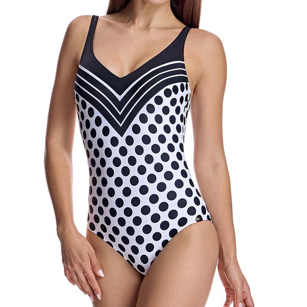 Bañador escote en V con copas W250376 para Mujer