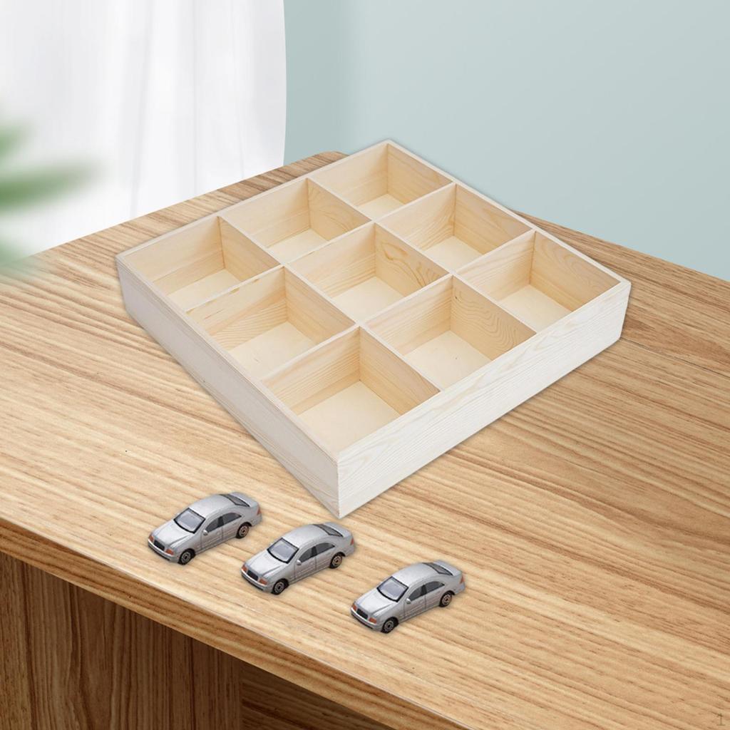 Model Car Display Case Showcase for 1/64 Scale 5 Compartments Gifts Sturdy Holder Organizer