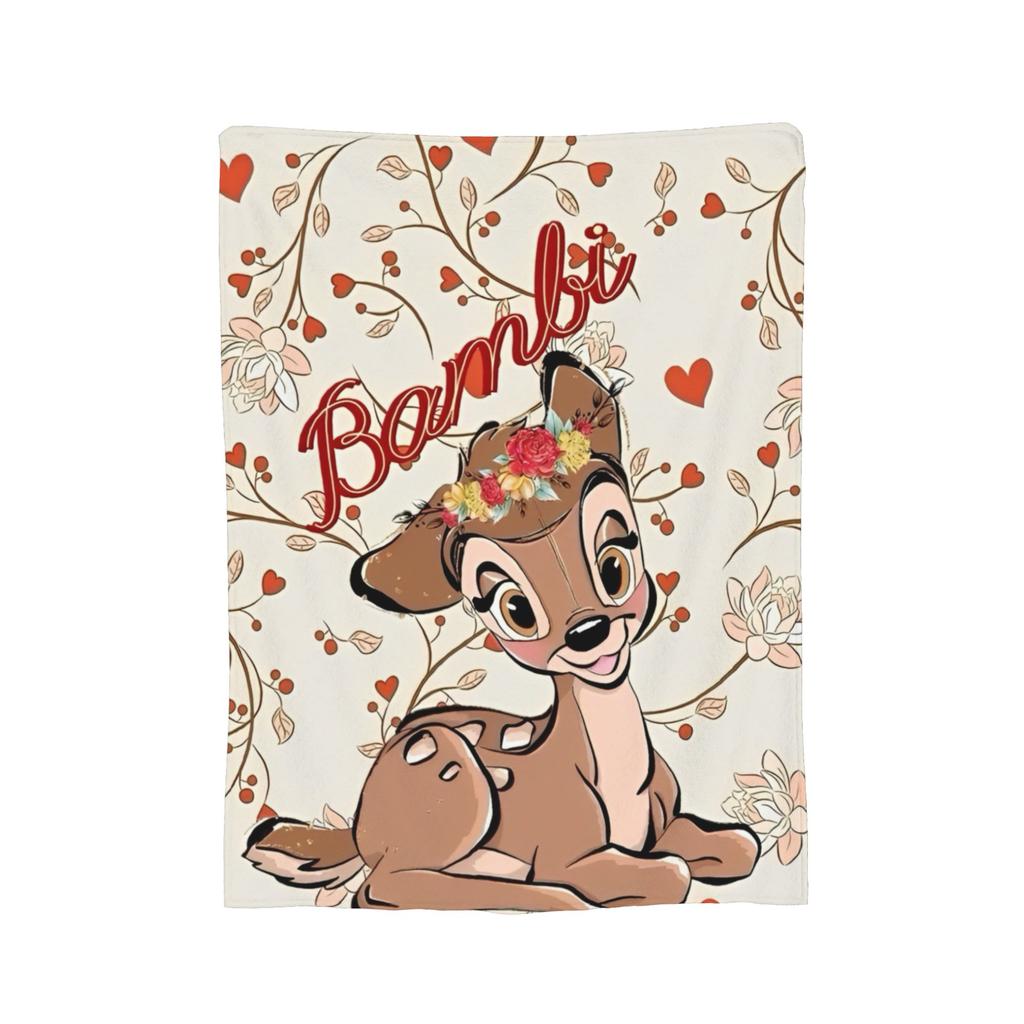 Schattige Bambi deken Cartoon Hert Flanellen Plaid Zomer Airconditioning Decoratie Zacht Warm Bedspreien,