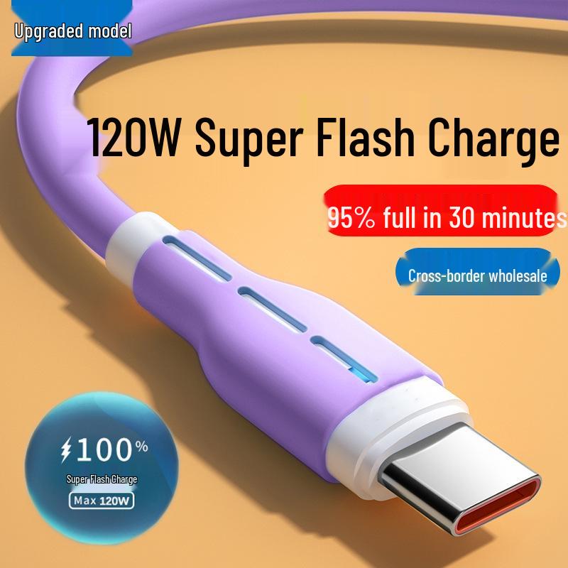 120W Super Fast Type-C Charging Cable for Huawei, Honor, Vivo, Oppo Phones