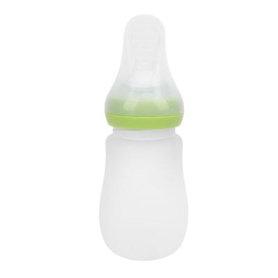 240ml Trinkhilfen Fütterbecher Trinkwasser Suppe Brei Squeeze-kontrollierte Fütterflasche Grün