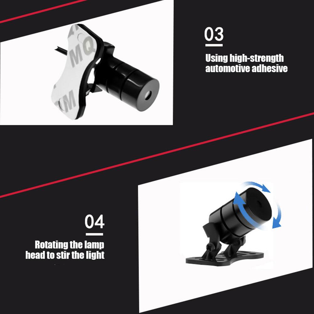 Motorcycle Laser Light Projector Taillight Fog Lamp Brake Signal Warning Light Motorcycle Car Safety Driving Decor Accessories