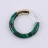 New Mixed Gold Color Tube Beads Acrylic Bracelets Bangles for Women Men Stretch Bamboo Curved Resin Bracelet Stack Jewelry Gifts