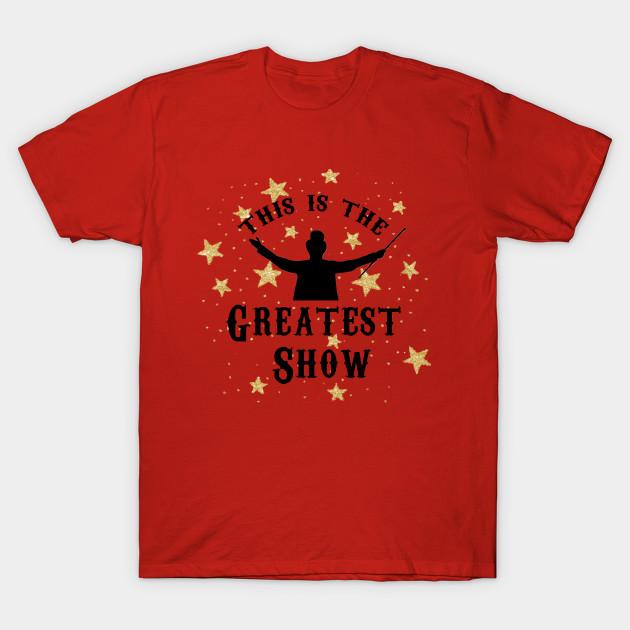 

Men Black Print T-shirt Greatest Show No-Cut Transfer Paper Print Cotton Tshirt 2XL червоний