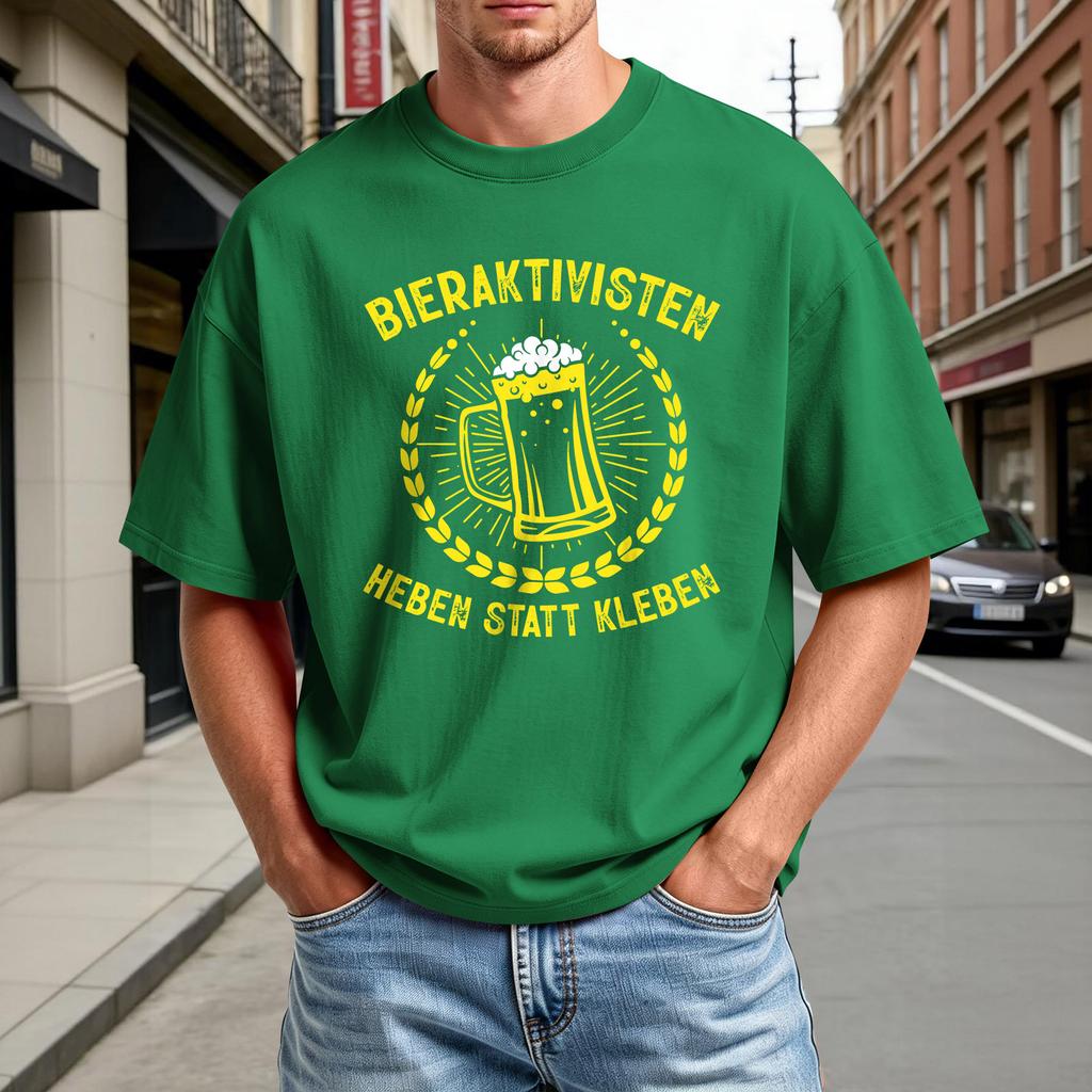 T-shirt Estiva da Uomo Girocollo Casual Manica Corta con Stampa Festival della Birra Comoda Leggera in Cotone per l'Uso Quotidiano