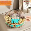 Rotatable Round Plastic Storage Box Multi-layer Sealed Container for Dried Fruit Snacks Dessert Household Use
