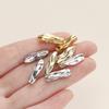 4Pcs/Pack 14/18K Gold Color Plated Metal Brass Threaded Long Beads For DIY Bracelet Jewelry Making Material Accessories