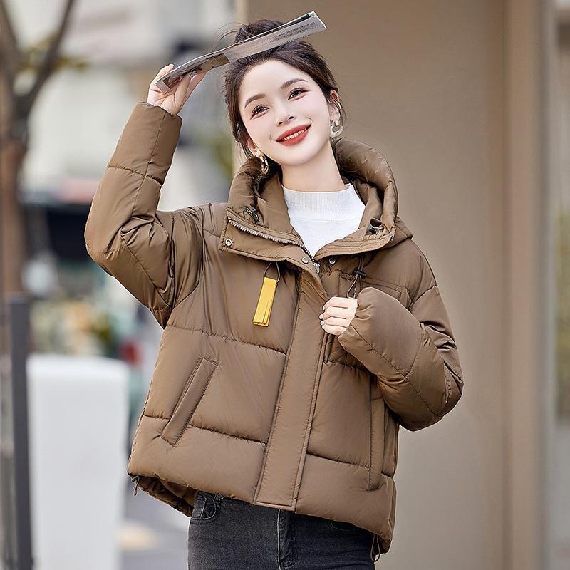 Fashion Hooded Down Cotton Jacket Women's Winter 2025 New Korean Version Loose Thickened Cotton Jacket Short Small Padded Jacket