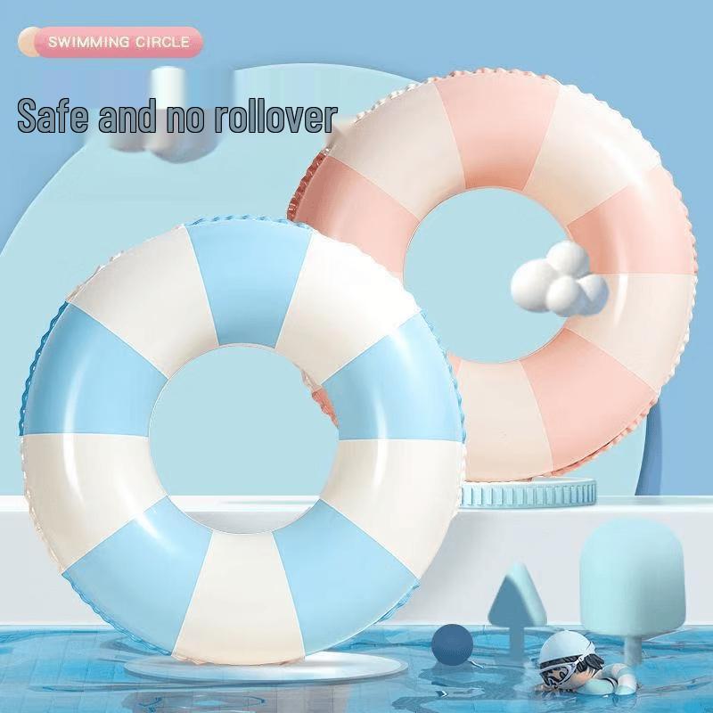 Kids  Retro Stripe Inflatable Swim Ring