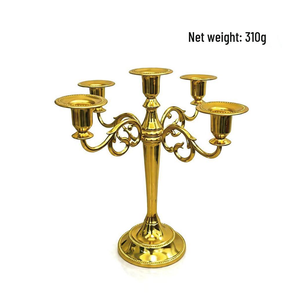European Multi-Head Iron Candlestick: Elegant Retro Candle Holder for Romantic Dinners & Weddings