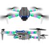 Quadcopter with Dual Camera, 2.4G 4 Channel Foldable Remote Control Aircraft with LED Lights, Altitu