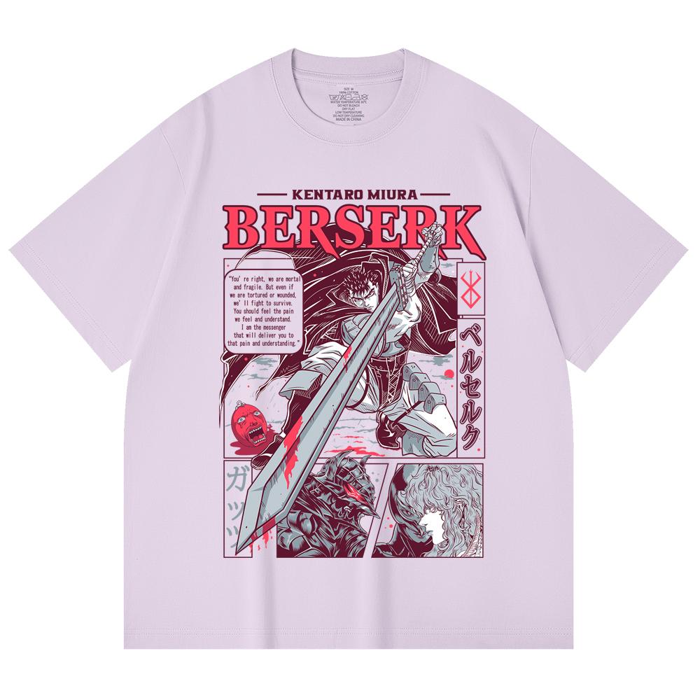 230 Gsm 100% Cotton Berserk V1 Guts Print Unisex Heavy Cotton T Shirt