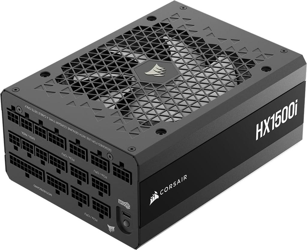 CORSAIR HX1500i 2025 Model PC Power Supply Unit 1500W PCIE Compatible Cybenetics Platinum ATX Certified Fully Modular Cable Included 5.1 3.1 12V-2x6