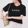 Li-Ning Letter Round Neck Versatile Thin Loose Short Sleeve Drop Shoulder T-Shirt Unisex T-Shirt Black AHSU869-1