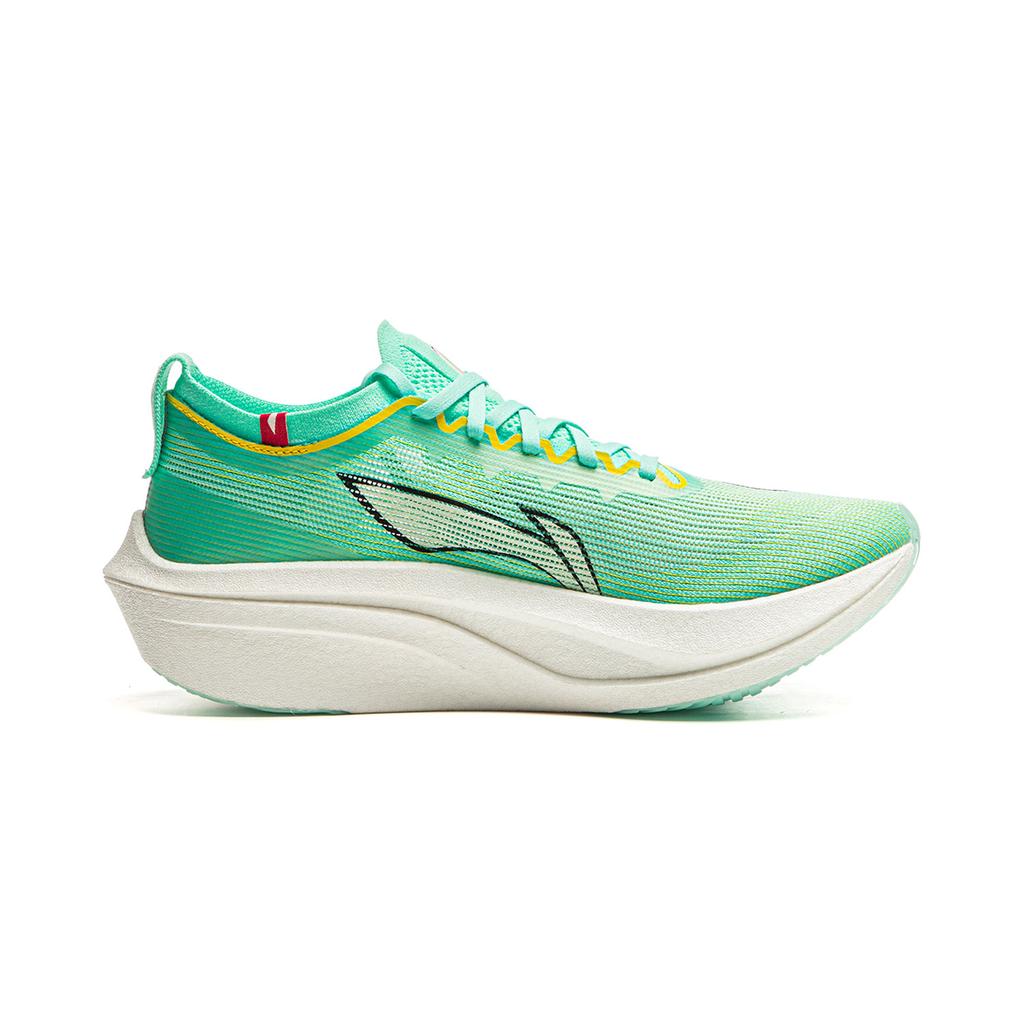 New LiNing Feidian 4 Elite Cushioning Anti Slip Wear Resistant Breathability Low Top Running Shoes Unisex Cyan Yellow ARMU007-12