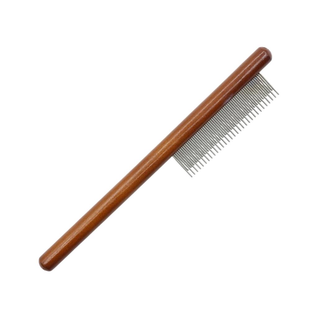 Pet Comb,  Wood Handle, Single  Flea Comb, Dog Grooming Comb, Lice Removal Long Needle Comb