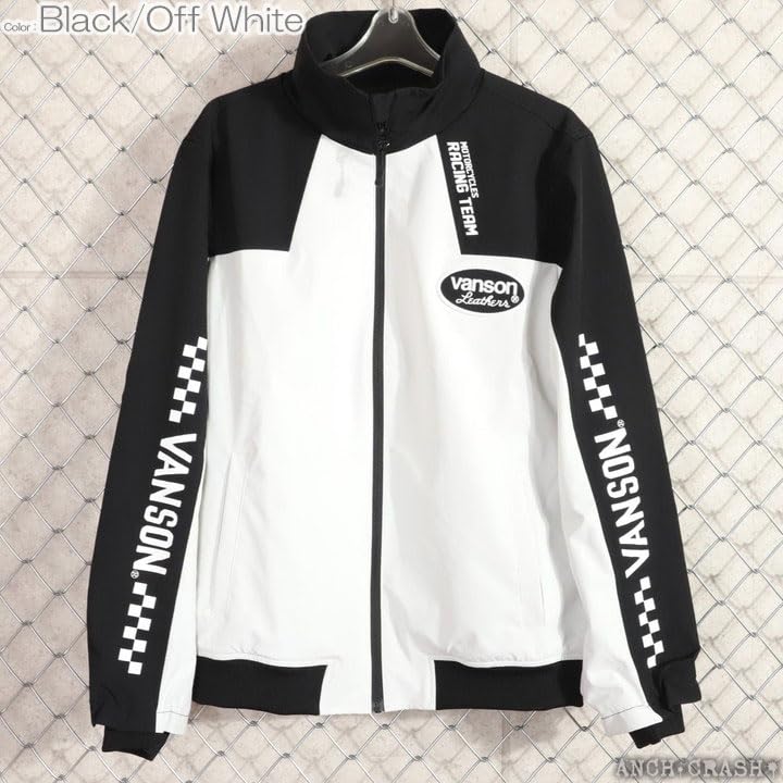 stretch ZIP jacket Lined type Highly water resistant Highly water repellent Black x M [Banson] Three-layer NVSZ-2407 Off-white
