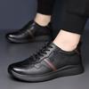 New Shoes for Men Genuine Leather Shoes Fashion Flat Casual Sport Shoes Street Comfortable Lace-up Sneaker