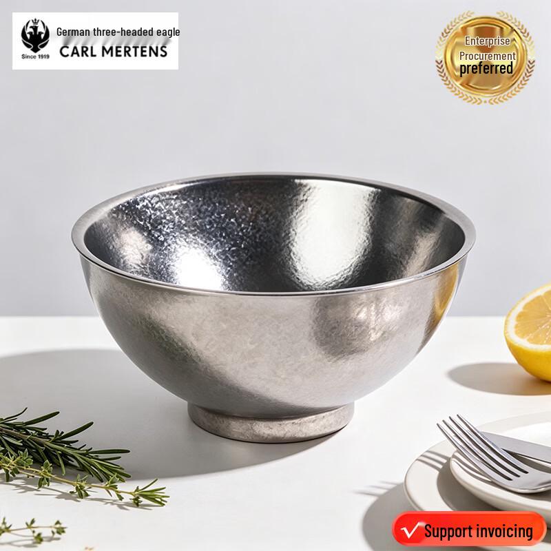 Lightweight Pure Titanium High-Foot Bowl