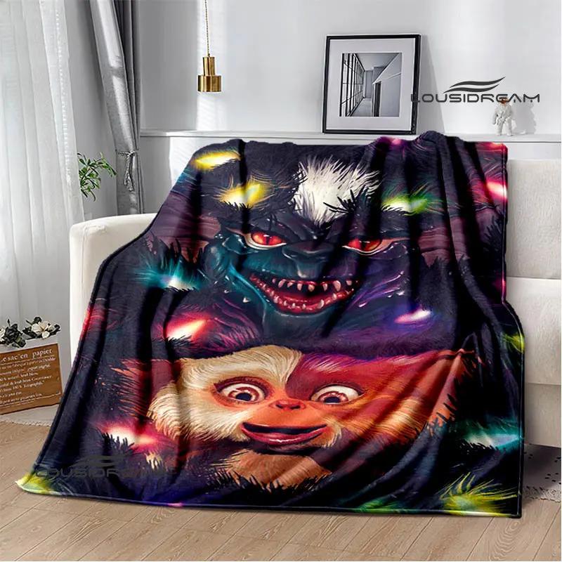 Gremlins cartoon printing blanket children's warm blanket flannel soft and comfortable blanket home travel blanket birthday gift
