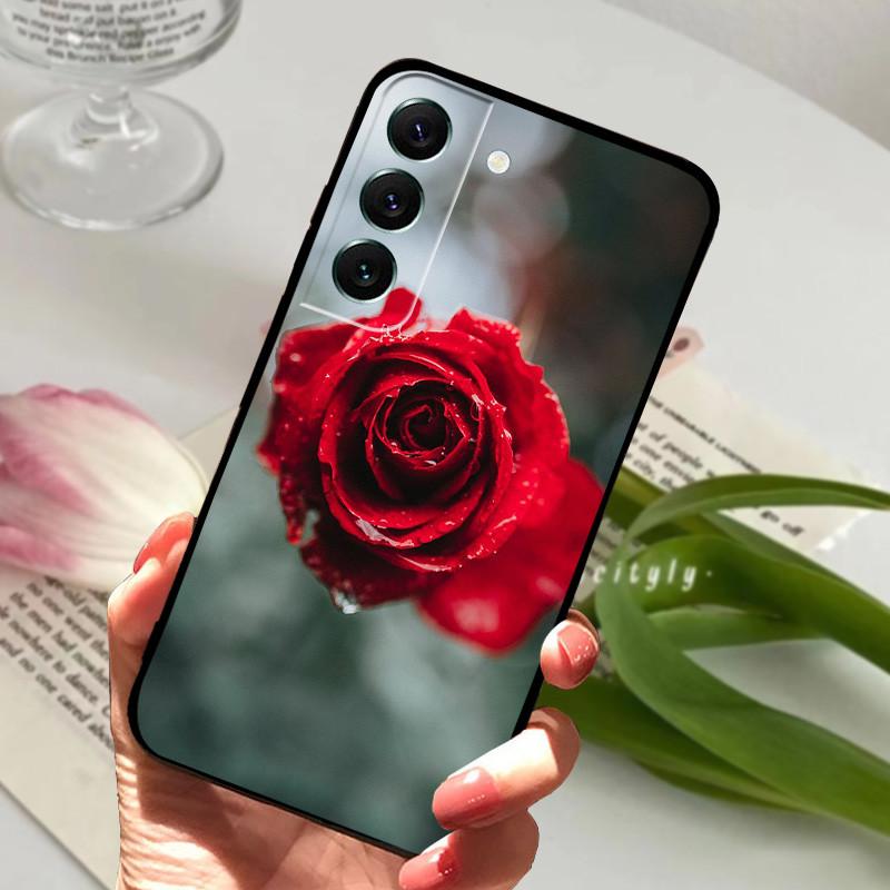 Case For Samsung S22 Fundas S22 Plus 5G Soft Silicone Phone Cover For Samsung Galaxy S22 Ultra S22+ Black Matte Bumper Shell