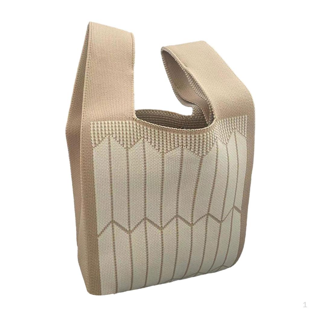 Gestrickte Tragetasche für Damen Schulter Hobo Clutch Reise Häkeltaschen Leichtgewicht Party