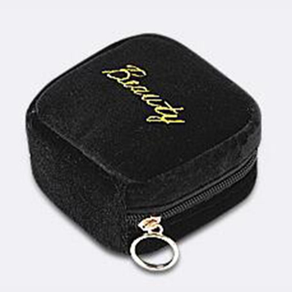 Embroidered Letter Cosmetic Bag Women Small Lipstick Earphone Sanitary Napkin Storage Organizer Case Toiletry Makeup Bags