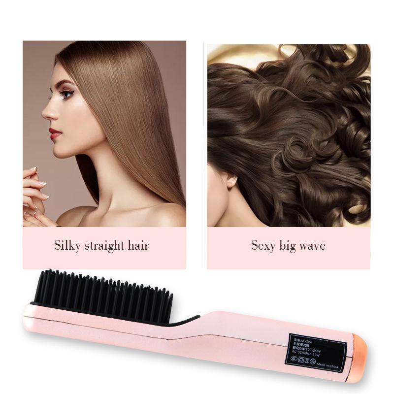 Mini Hair Straightener Brush Comb Customized Hair Styling Tools Hair Brush Straightener Comb Hairstyle Brush