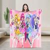 Pretty Cure Flannel Blanket Super Soft Throw Blanket for Couch Bed Picnic Street Trend Bedspread Sofa Bed Cover