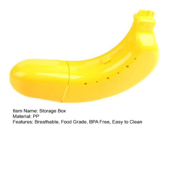 Banana Keeper Storage Box with Holes Food Grade BPA-Free Reusable Easy To Clean Outdoor Travel Banana Holder Fruit Protector Case