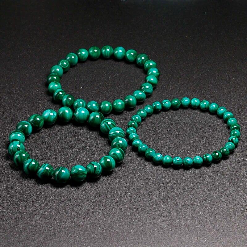 AAAAA Natural Malachite Bracelet Women Jewelry Natural Stone Stretch Couple Bracelet For Men Malachite Gem Beads Bracelets