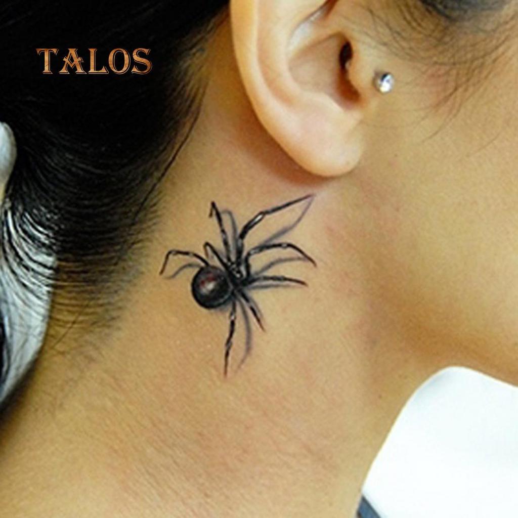 Spider Pattern Removable Waterproof Body Art Temporary Tattoo Sticker Decal Temporary Tattoos