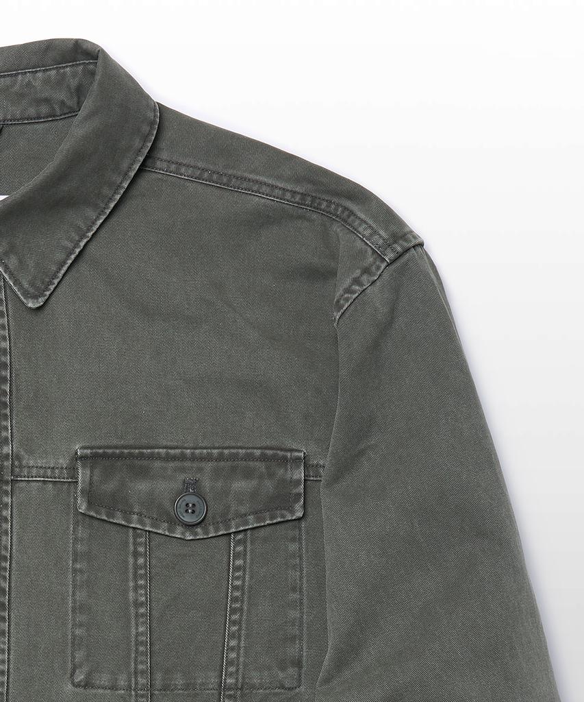 West Grand Boulevard Cooper Washed Cotton Chore Jacket Washed Khaki