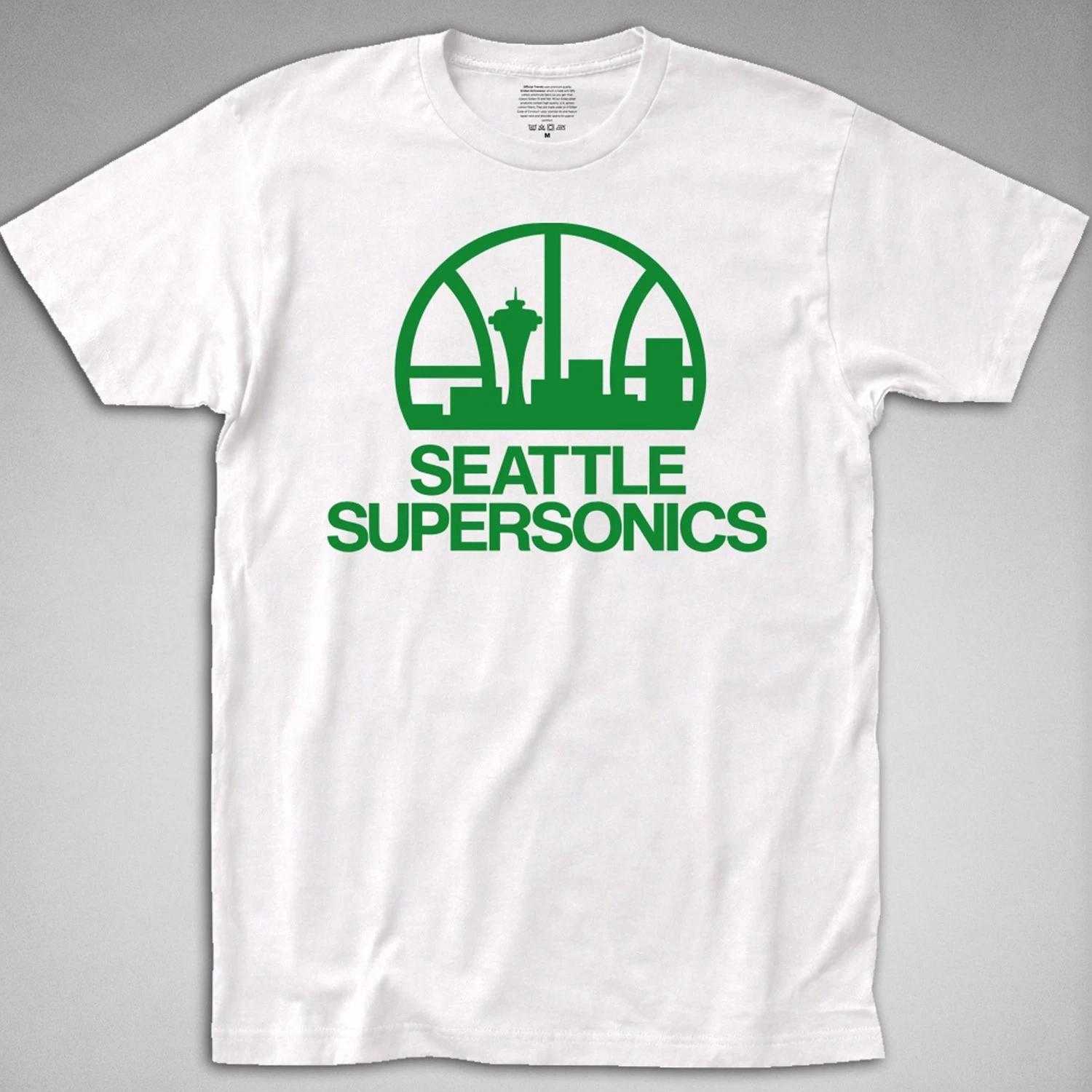 SEATTLE SUPERSONICS T-SHIRT tee nba basketball super sonics 80s 90s sports bball S