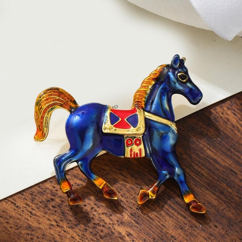 2026 Year Vintage Horse Brooch Elegant Fashion Chest Pin Badge Jewelry Clothing Accessory Gift For Women Men