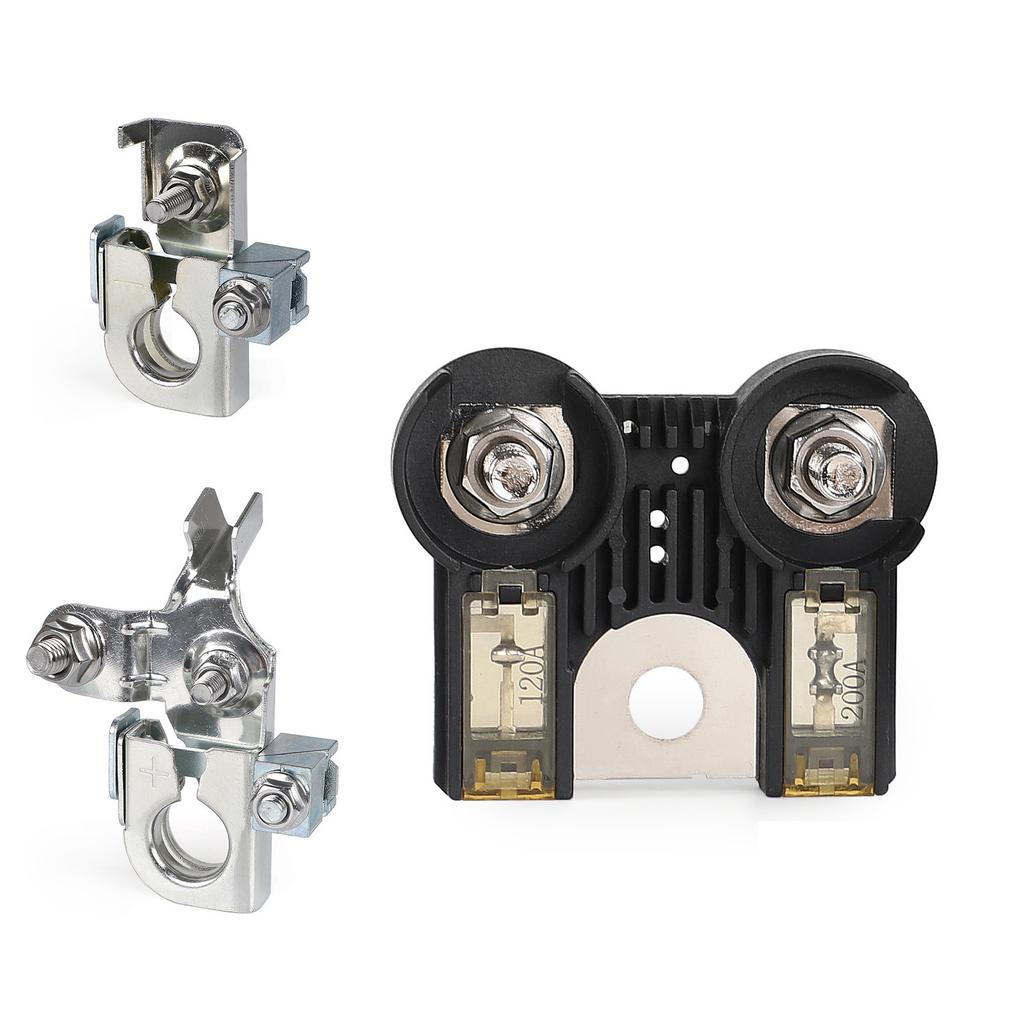 Complete Battery Terminals & Fuses set Easy Installation Battery Terminals Clamps & Fuses Replaces AE5Z14526BA for Vehi