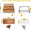 Étagère en Bois Plateau Étagère Simple Amovible Thé de l'Après-midi Sushi Occidental Dessert Fruit Repas Organisateur de Nourriture Assiettes
