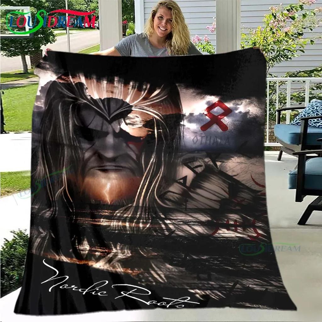 Nordische Wikinger-Mythologie Weiche Decke Sport Wohnzimmer Schlafzimmer Sofa Bett Decke Geburtstagsgeschenk Reise Büro Mittagspause Decke