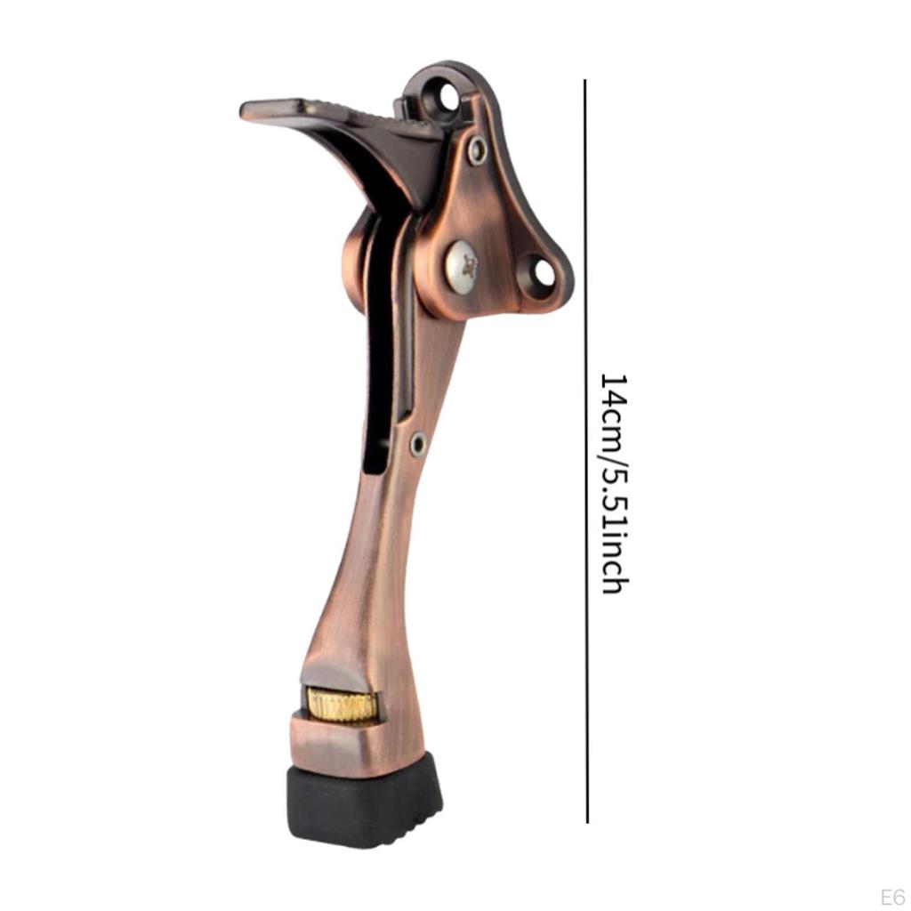 Adjustable Indoor Door Stop 5.5inch Long 10mm Rubber Tip Kickstand Foot Operated