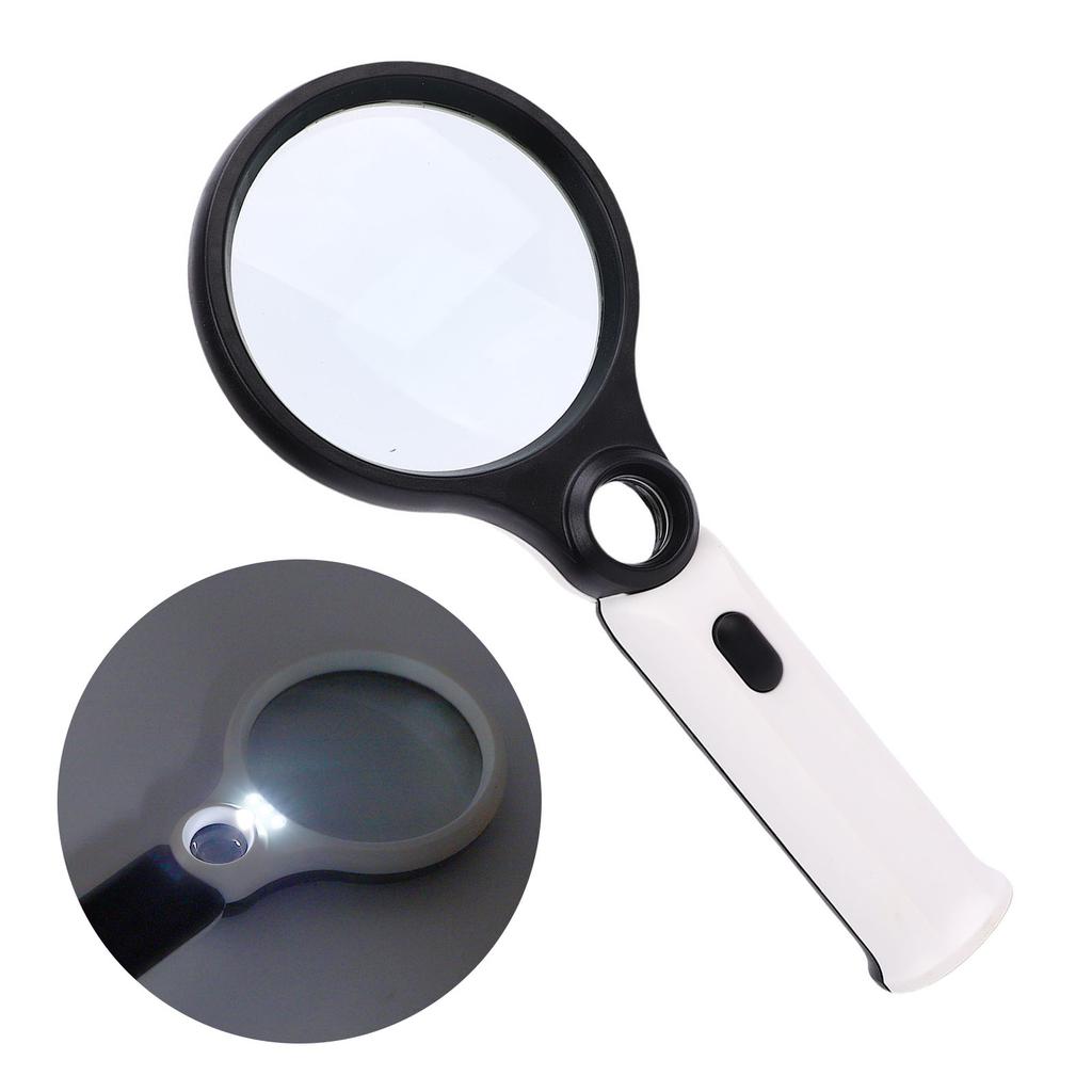 Magnifying Glass with Light 10X 20X LED Lighted Magnifier for Reading Book Newspaper Inspection
