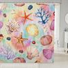 Blue Crab Shower Curtain,Hippie Boho Mandala Bathroom Curtain Small Size Sea Ocean Nautical Theme Bath Curtain Beach Animal