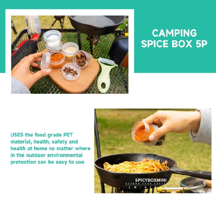 Camping Portable Spice Kits Camping Spice Containers Seasoning Storage with Bag